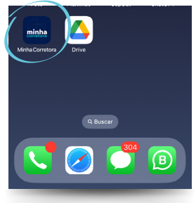 Ícones do app Minha Corretora
